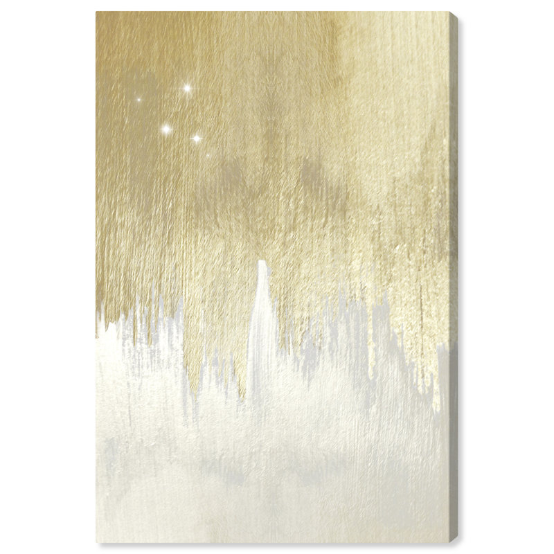 " Golden White Starry Night ", 36" H x 24" W x 0.8" D
