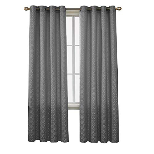 Emmagrace Blackout Curtain Pair, Gray, 52" W x 84" L