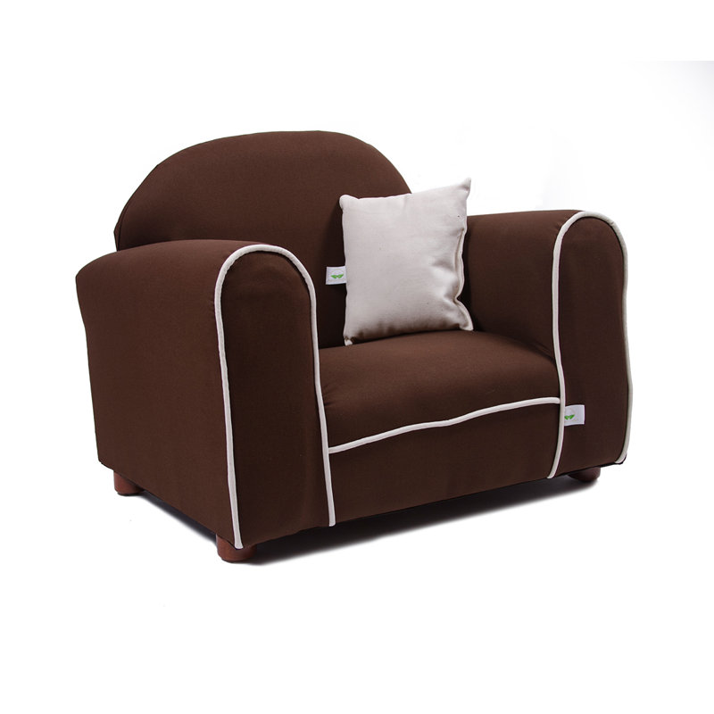 Eckstein Kids 8'' Club Chair and Ottoman, Brown