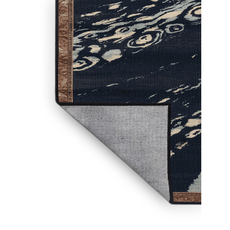 Tapis gris lavable à la machine, Carré 7 pi
