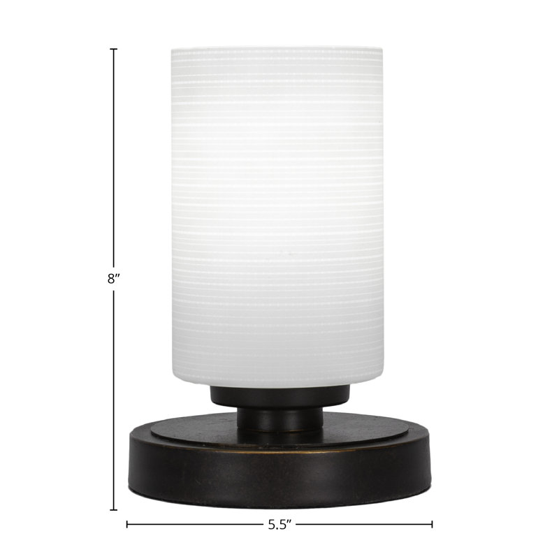 Aneka Accent Lamp Shown With 4" Matrix Glass, White, Dark Granite