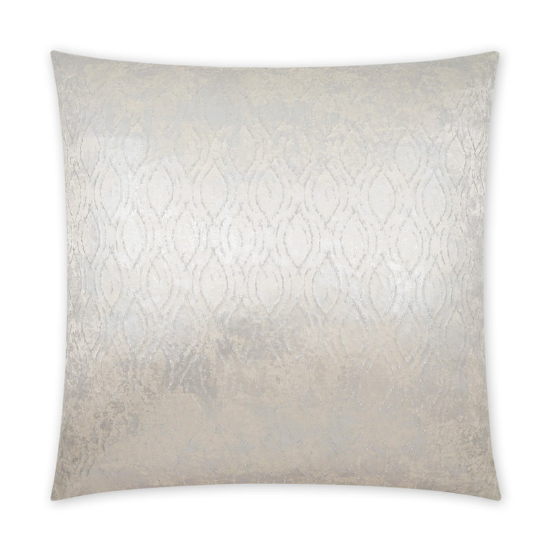 Glisten Abstract Throw Pillow, Pewter, Square 24"