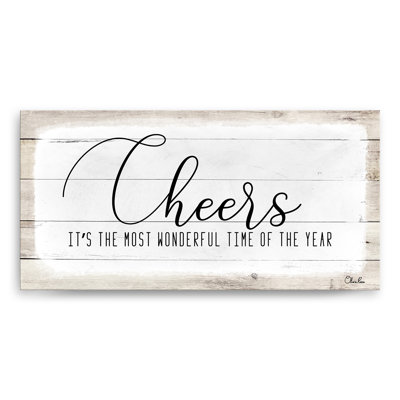 « Cheers » par Olivia rose, reproduction d’art textuel sur toile tendue