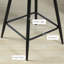 Orduna Bar Stools Set of 2 Velvet-Touch Fabric Counter Height-358060311