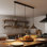 Luminaire suspendu vintage réglable à 3 voies avec base rectangulaire pour îlot de cuisine, salle à manger