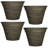 Pepinn 20" x 20" x 14.75" Round Sable Polyresin Outdoor Planter Pot-593275901-661629363