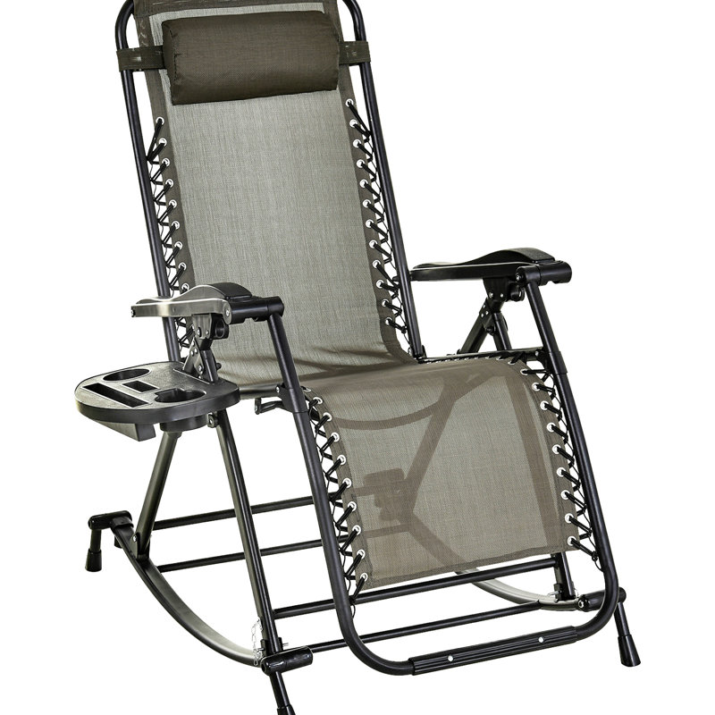Chaise berçante d'extérieur pliable Grey Gravity Lounge