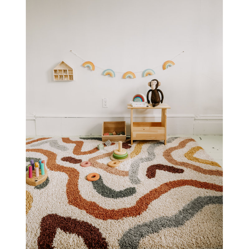 Machine Woven Shaggy Multico Area Rug, Rectangle 160 x 230 cm