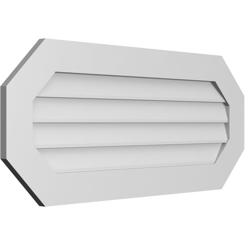 Évent horizontal gondole allongé en surface octogonal Signature, H 18 po x l 42 po x P 1 po
