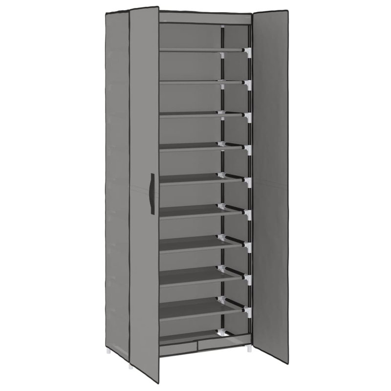 9 Pair Shoe Storage Cabinet, Grey