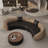 Modern Simple Light Luxury Design Black Sofa