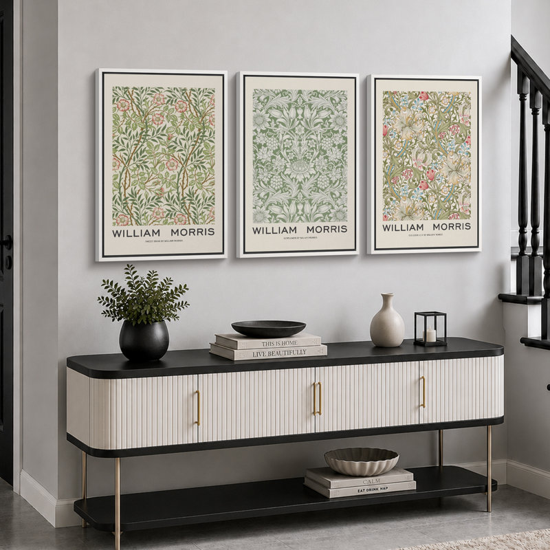«Classical Artwork», œuvre d'art du musée William Morris, photos murales botaniques florales classiques, impression sur toile, 3 pièces