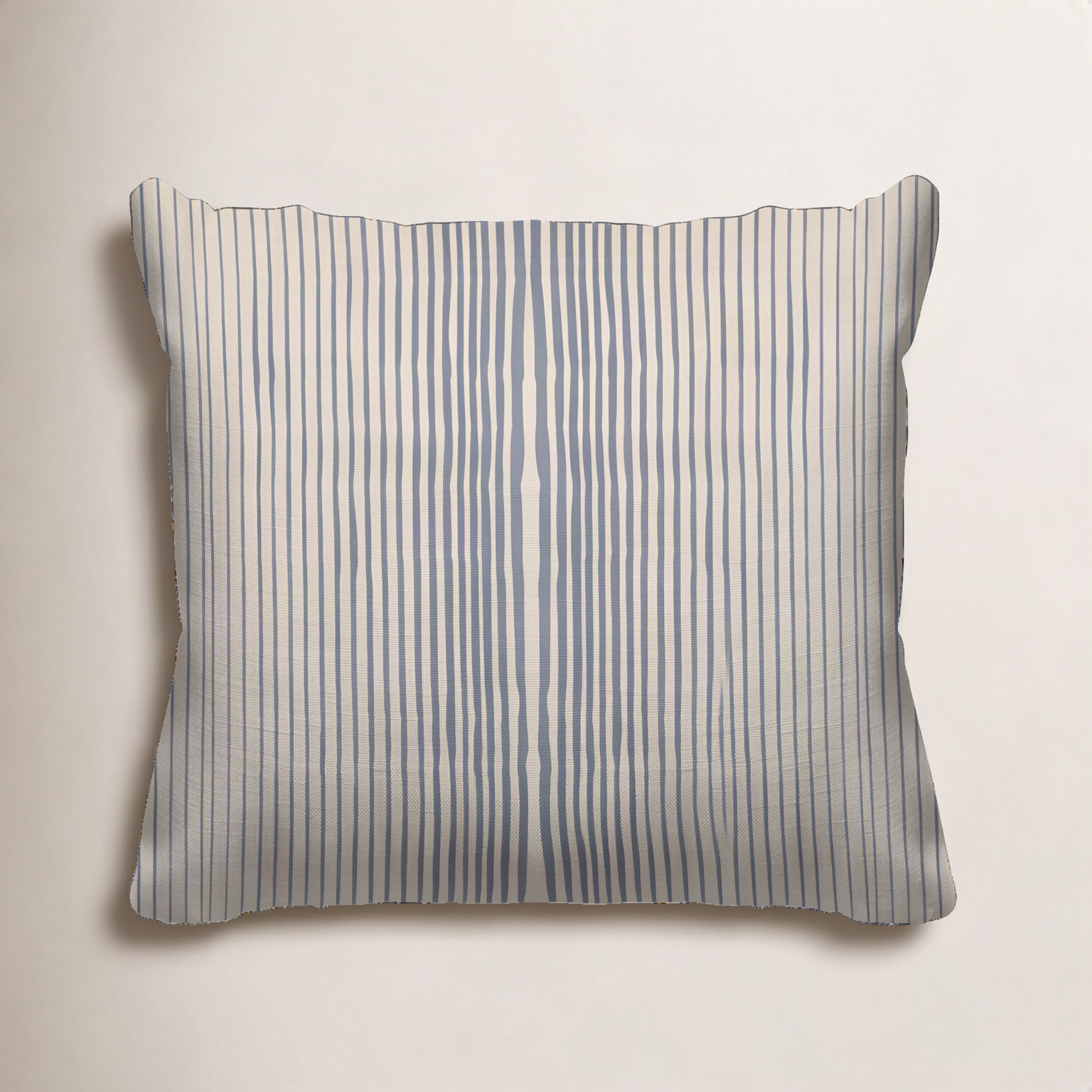 Ash Striped Indoor/Outdoor Throw Pillow, 18" x 18", Beige