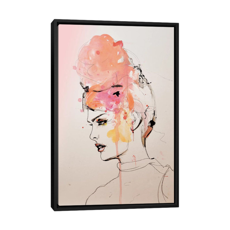 Insouciant by Leigh Viner - Painting on Canvas, 66.04 cm H x 45.72 cm W, Black Framed