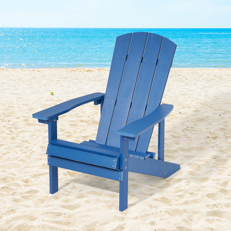 Chaise Adirondack en plastique Armenio, Bleu marine