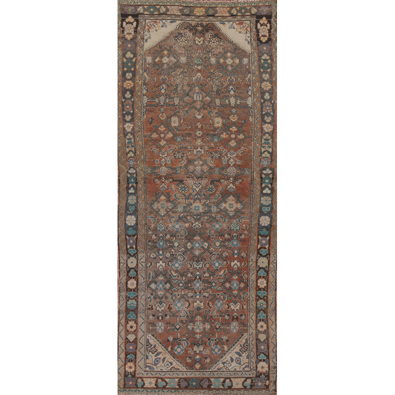 Tapis de couloir géométrique traditionnel 3 x 9