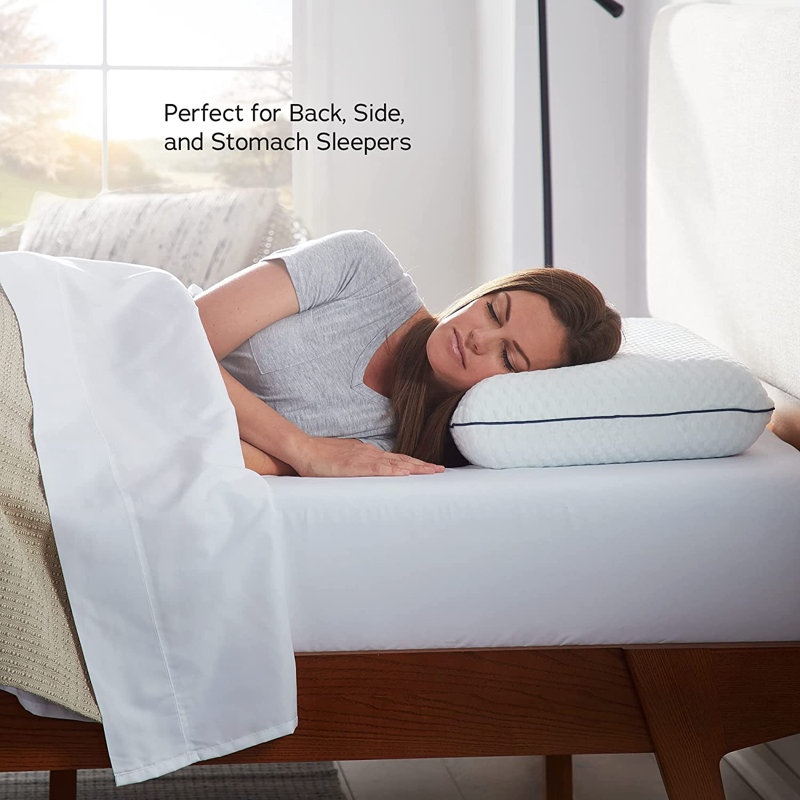 Lucasville Memory Foam Medium Pillow, White