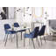 Emelyn Glass Top Metal Base Dining Table