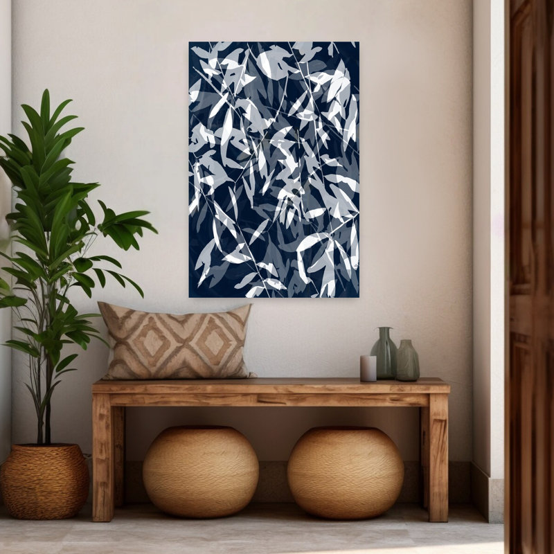 Art contemporain contemporain, arbre de bambou abstrait, H 48 po x l 32 po