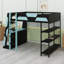 Ultimate Gaming Loft Setup with Desk, Storage Shelves & Programmable LED Lighting-98860472