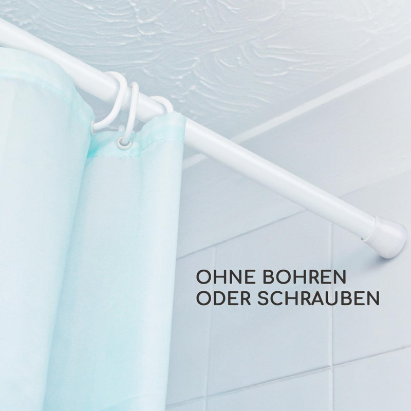 Stamina 110cm Straight Tension Shower Curtain Pole