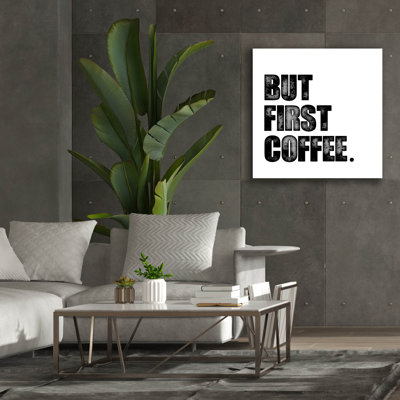 «First Coffee» par Erin Clark, art mural sur toile