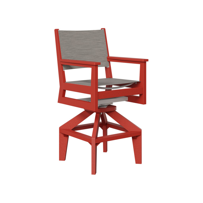 Mayhew Outdoor Bar Stool, 27.5", Scarlet Red