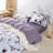 Lunaria Purple Hydrangea & Lotus Duvet Cover Set – 3 Piece, 100% Long-Staple Cotton, Soft & Breathable-2136879047