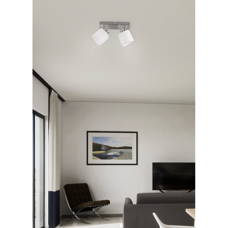 Brittnae Semi Flush Mount, White