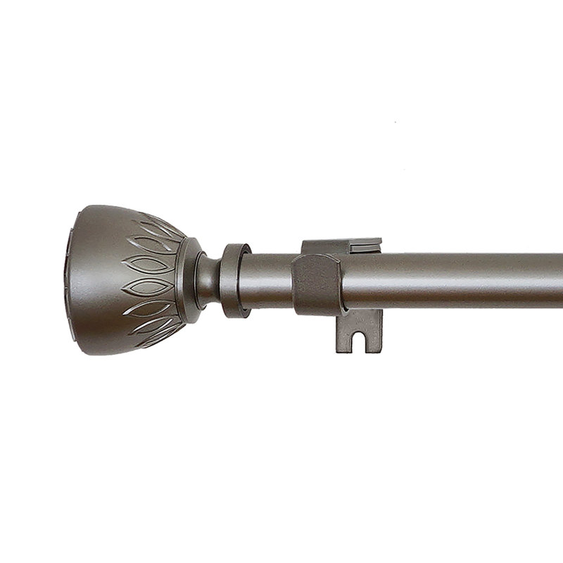 Tringle à rideaux simple métallique 1 po, 66" - 120"