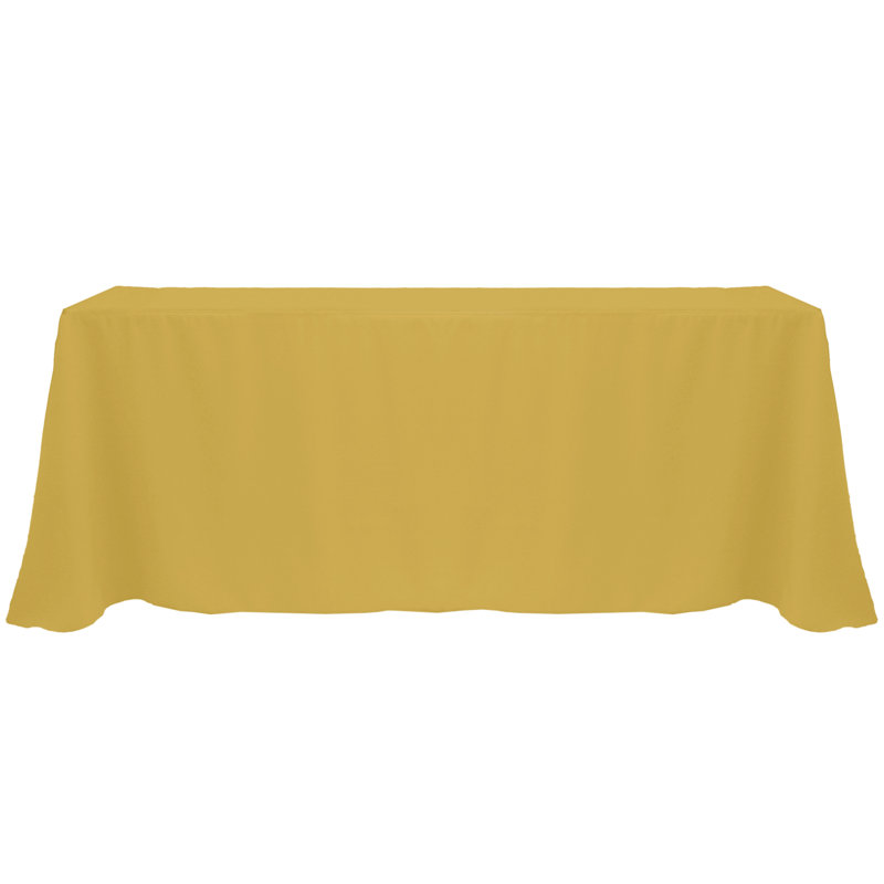Solee Solid Color Tablecloth, 108" x 156", 3, Gold