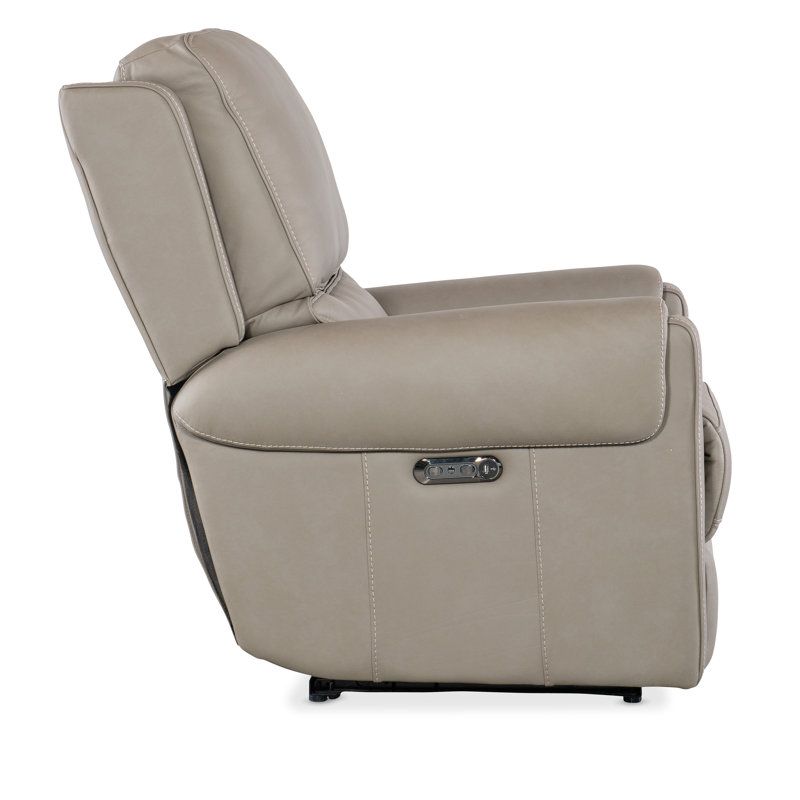 SS Power Recliner with Power Headrest, Somers Dark Taupe Genuine Leather