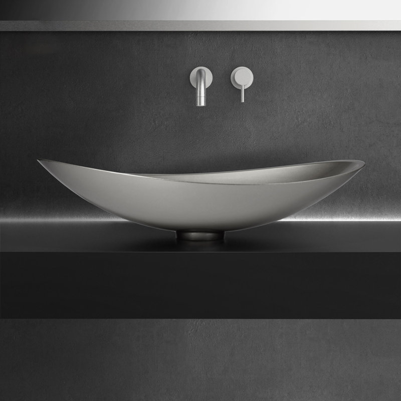 Milano 25.6'' L Bathroom Sink, Starlight Gray
