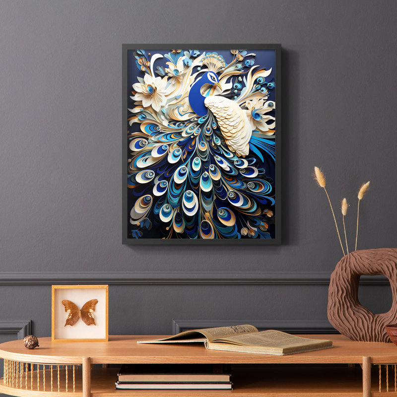 ANIMALS Series CCXI - reproduction encadrée de qualité supérieure - prête à être accrochée - aucun clou requis, Noir