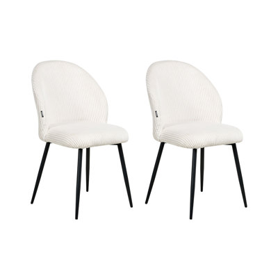 42cm H Corduroy Upholstered Upholstered Back Side Chair
