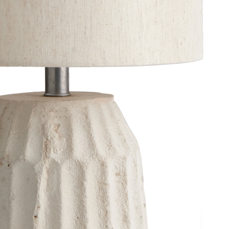 Lampe de table Delos Natural Ecomix, Crème