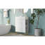 Meuble-lavabo 21,6 po, armoire combinée, meuble de rangement pour salle de bain, lavabo simple en céramique, rangement à droite-120329997