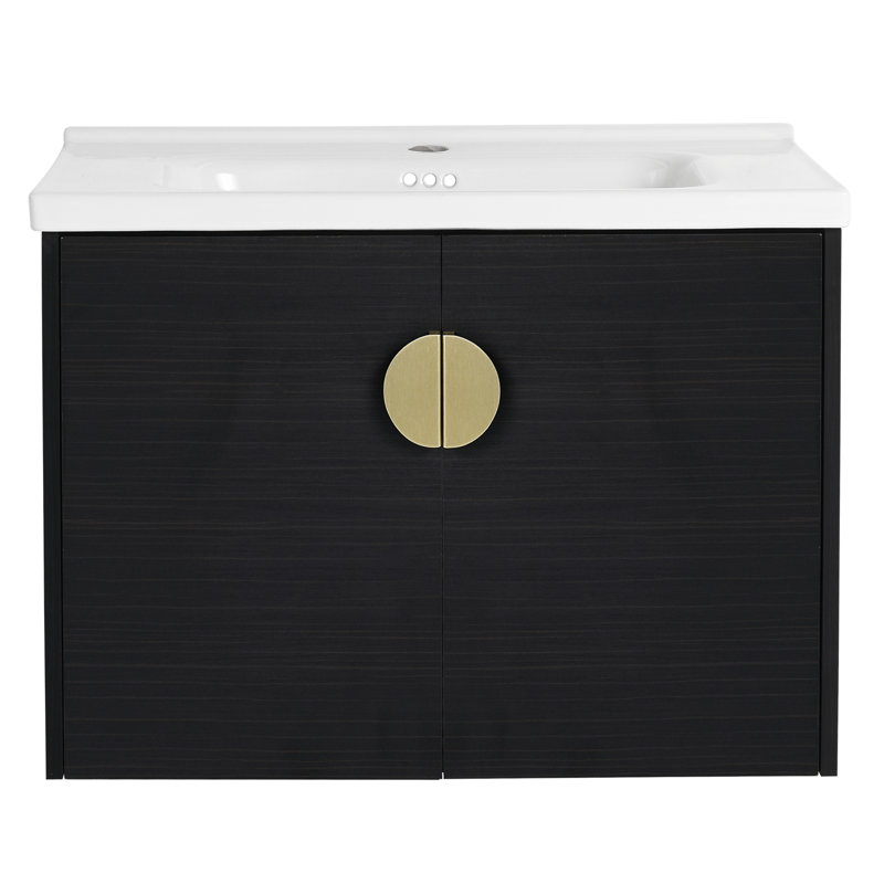 Ensemble de meuble-lavabo mural simple 28 po Asahn