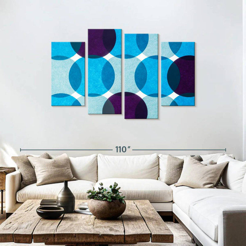 Cercle abstrait Avery, H 48 po x l 75 po