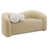 Tissu beige en fausse peau de mouton