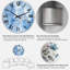 Liquid Ink Art In Shades Of Light Blue I - Modern Wall Clock-1100482225