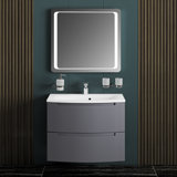 Pangburn 26.3'' Single Bathroom Vanity with Acrylic Top with Mirror