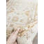 Tapis vintage crème en laine rétro de conception unique 4 pi 8 po x 8 pi 9 po Vintage
