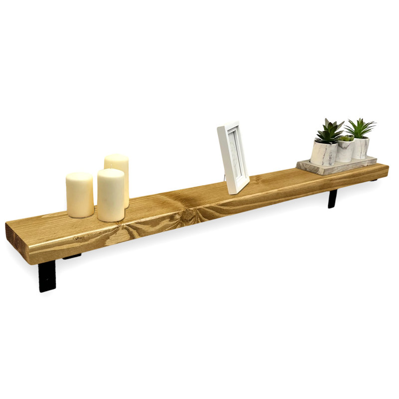 Ryesha Wood Radiator Shelf, Dark Oak, 4.5cm H x 100cm W x 14.5cm D