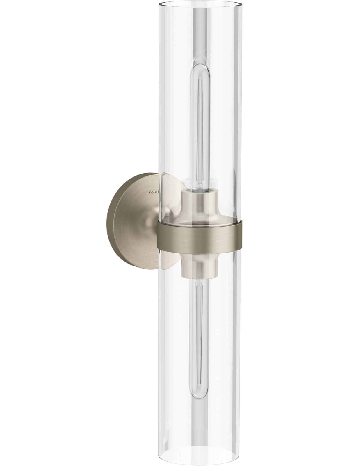 Purist 2-Light Wallchiere, 21.875" H x 4.75" W x 6.875" D, Vibrant Brushed Bronze