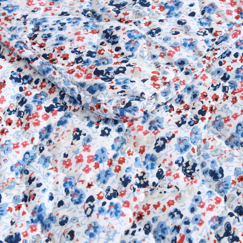 Leona 100% Cotton Standard Quilt Set, Queen Quilt + 2 Standard Shams