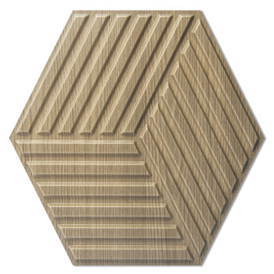 Panneau mural 3D 11,9 po x 11,9 po, panneau mural en PVC pour décoration intérieure en noyer (paquet de 33)