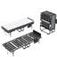 Lit de 75 po pour les personnes de grande taille, matelas en mousse viscoélastique de 5 po, tête de lit réglable, structure en métal robuste, pliable et facile à assembler de 75 po avec mousse de 5 po, petits espaces idéaux, lit simple stable
