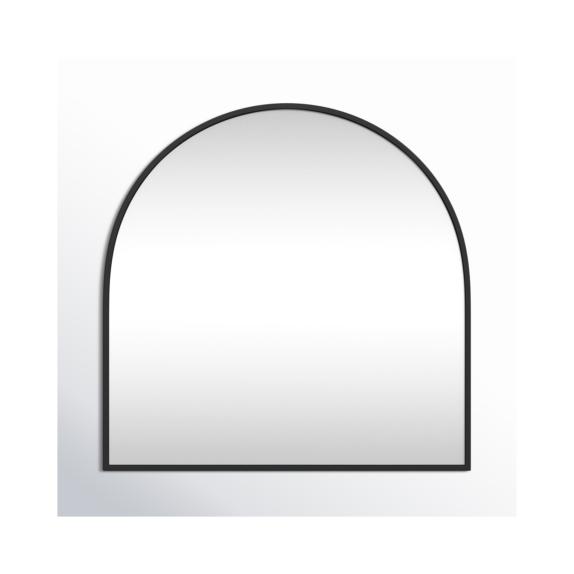 Sabine Metal Arch Wall Mirror, 30" x 30", Black