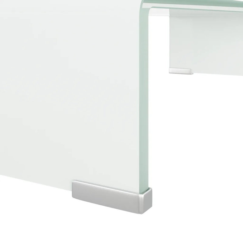 Wakeland TV Stand/Monitor Riser Glass, Transparent, 60cm